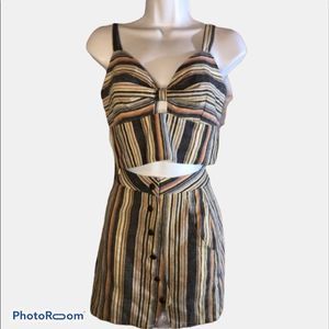 Striped Women's Shorts Set